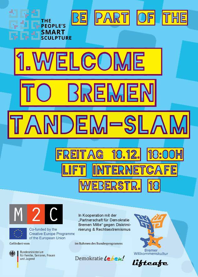 „Welcome to Bremen Tandem Slam – Interkultureller Slam mit Flüchtlingen und Ehrenamtlichen!