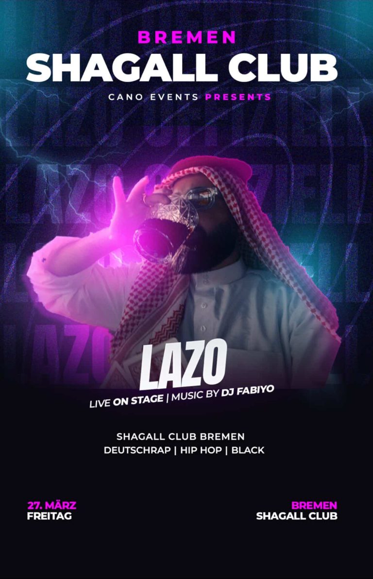 Lazo live im Shagall Club Bremen am 27. März – Lazo